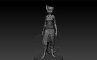 3D artist:RoninSmall character:Katia_Managan monochrome
