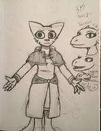 Katia's_wizard_robe character:Katia_Managan character:Quill-Weave monochrome portrait sketch text