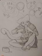 Katia's_wizard_robe artist:Noxygen character:Katia_Managan dragonish drugs monochrome sketch