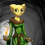 Katia's_wizard_robe amulet_of_silence character:Katia_Managan machete magic_fire