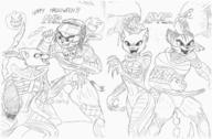 Cosplay Predator Tales_and_Tallows alien artist:Nicros_Man character:Katia_Managan character:your_weird_OC monochrome text
