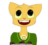 Katia's_wizard_robe amulet_of_silence artist:Whitney-Le-Nerd cake character:Katia_Managan happy smiling