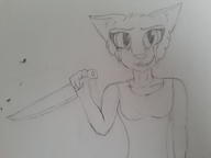 Blade artist:DOOMGUY11 character:Katia_Managan monochrome tears