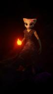 3D Khajiit TES_Skyrim artist:Zerorganic character:Katia_Managan magic_fire screenshot