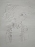 Cosplay character:Katia_Managan demoman eyepatch monochrome sketch