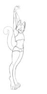 acrobatics actual_underwear artist:Zargothrax casually_underdressed character:Katia_Managan monochrome