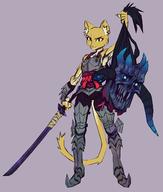 Blade Molag_Bal Official_Badass armor artist:Makkon character:Katia_Managan daedra decapitation grievous_bodily_harm looking_badass