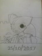 character:Katia_Managan eyepatch monochrome redraw sketch