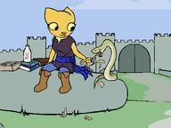 Khajiit animation books character:Katia_Managan character:Kvatch_Rock character:Scleepy_the_Healing_Snake knock_off literary_endeavors outskirts_of_Kvatch snakes