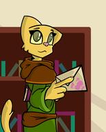 Katia's_wizard_robe Khajiit artist:lapma book_shop character:Katia_Managan letter quest_book