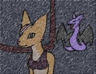 artist:Magic_Hats canine_features character:Katia_Managan eyepatch painted_underwear rain