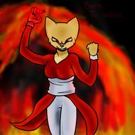 angry artist:Backup4now character:Katia_Managan fire fireball magic_fire