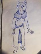 Katia's_wizard_robe character:Katia_Managan monochrome sketch