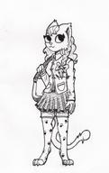 adorable artist:KuroNeko braids character:Katia_Managan kittens modern_clothing monochrome