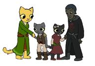 Katia's_wizard_robe Luck adorable amulet_of_silence black_cats character:Dmitri_Argoth character:Katia_Managan children death friendship happy kittens knock_off not_sure_if_racist