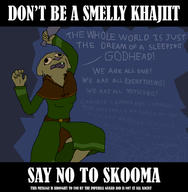 CHIM Katia's_wizard_robe PSA artist:Stankloid awakened character:Katia_Managan criminal_scum drugs khajiit_racism questionable_sanity skooma_is_a_hell_of_a_drug smelly_peasant teeth text