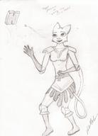 Kvatch_arena_armor artist:OneHungryAnon character:Katia_Managan sketch telekinesis