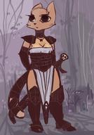 Blade armor artist:abrikos character:Katia_Managan cleavage