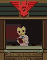 Papers_Please character:Katia_Managan crossover modern_clothing pixel_art text