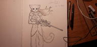 artist:DOOMGUY11 character:Rajirra firearms modern_clothing sketch