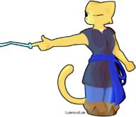 Katia's_Thief_Tunic Khajiit artist:GalaTheFish character:Katia_Managan kvatch_arena_trousers magic magic_lightning