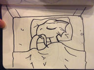 Quill-Weave's_bed adorable artist:Kazerad bed character:Quill-Weave photo sketch sleepy