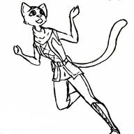 Athletics Katia's_adventurer_outfit action_pose character:Katia_Managan monochrome