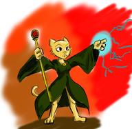 Katia's_wizard_robe artist:Anaugi character:Katia_Managan destruction_magic looking_badass magic_staff