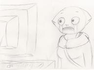 Katia's_wizard_robe artist:911goofy character:Katia_Managan monochrome sad sketch tears