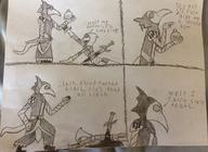 Cosplay Darkest_Dungeon blood character:Quill-Weave character:Sigrid comic crossover monochrome potions sketch text