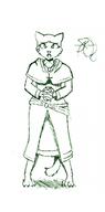 Katia's_wizard_robe amulet_of_silence artist:wolflance character:Katia_Managan monochrome sketch