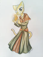 Katia's_wizard_robe artist:Tiny_Minty_Wolf character:Katia_Managan eyepatch magic_fire smiling