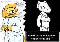Undertale artist:Stankloid blushing character:Quill-Weave crossover impure_thoughts text