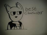 artist:ShroomBot character:bartender monochrome sketch text
