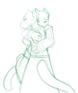 adorable artist:Tom_Fischbach character:Katia_Managan character:Quill-Weave hugs sketch