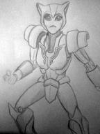 Transformers_Prime artist:korblborp character:Katia_Managan crossover monochrome sketch