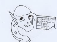artist:KuroNeko character:Gharug_gro-Upp monochrome orc portrait text