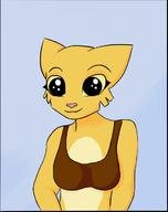 Khajiit adorable animation artist:Bokdan0 black_eyes character:Katia_Managan eye_of_fear missing_tail painted_underwear