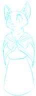 Cloak_of_Gray_Tomorrow character:Katia_Managan monochrome sketch