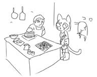 Compact_Story accidents_happen artist:Nyflex cooking food monochrome