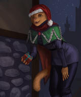 Cloak_of_Gray_Tomorrow Cosplay Katia's_Thief_Tunic Kvatch artist:Radian character:Katia_Managan christmas night presents smiling