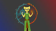 Katia's_wizard_robe Khajiit amulet_of_silence black_eyes character:Katia_Managan magic_fire magic_lightning