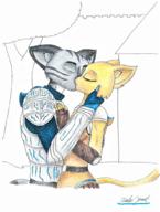 artist:Nicros_Man character:Katia_Managan character:your_weird_OC kissing romance