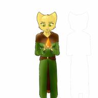 Katia's_wizard_robe animation artist:POMA character:Katia_Managan green_eyes magic_fire missing_tail silhouette