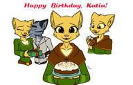 Katia's_wizard_robe artist:Nicros_Man birthday cake character:Katia_Managan character:your_weird_OC presents sweet_roll text