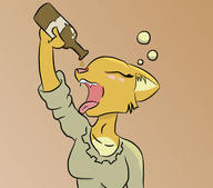 artist:lapma booze character:Katia_Managan drunk rags redraw