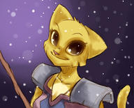 Kvatch_arena_armor artist:Plague_of_Gripes character:Katia_Managan ear-tilt happy smiling snow