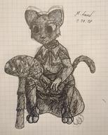 Cloak_of_Gray_Tomorrow artist:Maettel character:Katia_Managan monochrome sketch