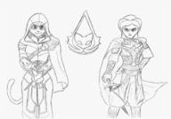 Assassin's_Creed Cosplay artist:Nicros_Man character:Katia_Managan character:Sigrid crossover monochrome