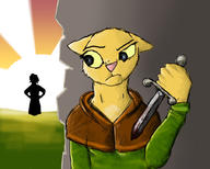 Katia's_wizard_robe artist:YeOldeAlekk character:Katia_Managan character:Sigrid knife magnus murder revenge sunset